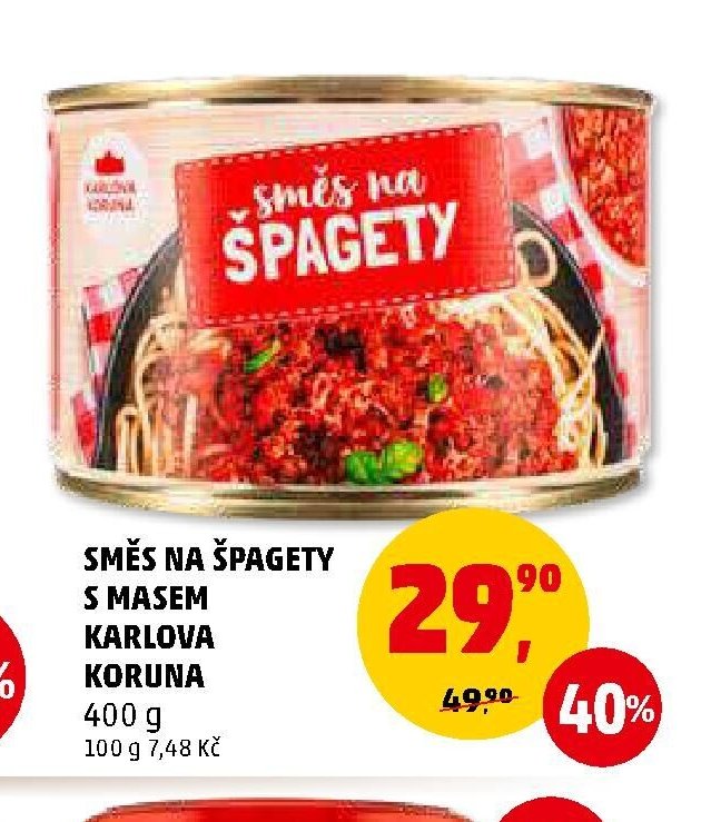 SMĚS NA ŠPAGETY S MASEM KARLOVA KORUNA