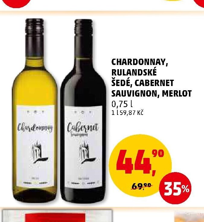CHARDONNAY, RULANDSKÉ ŠEDÉ, CABERNET SAUVIGNON, MERLOT
