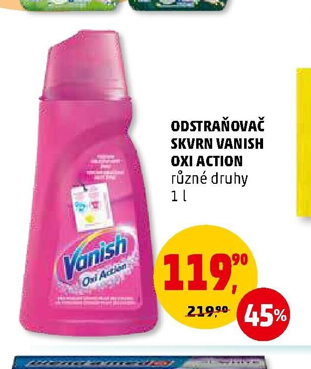 ODSTRAŇOVAČ SKVRN VANISH OXI ACTION různé druhy