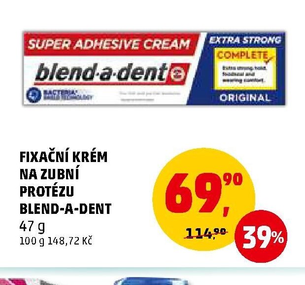 FIXAČNÍ KRÉM NA ZUBNÍ PROTÉZU BLEND-A-DENT