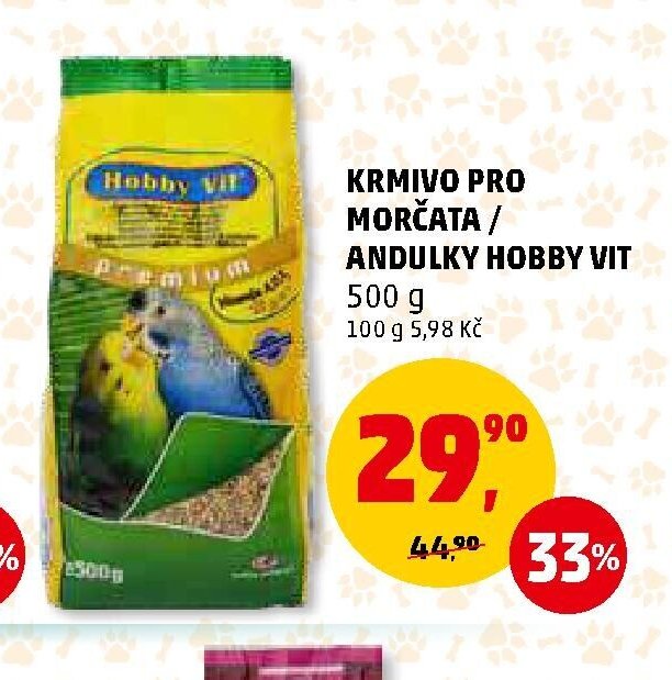 KRMIVO PRO MORČATA / ANDULKY HOBBY VIT