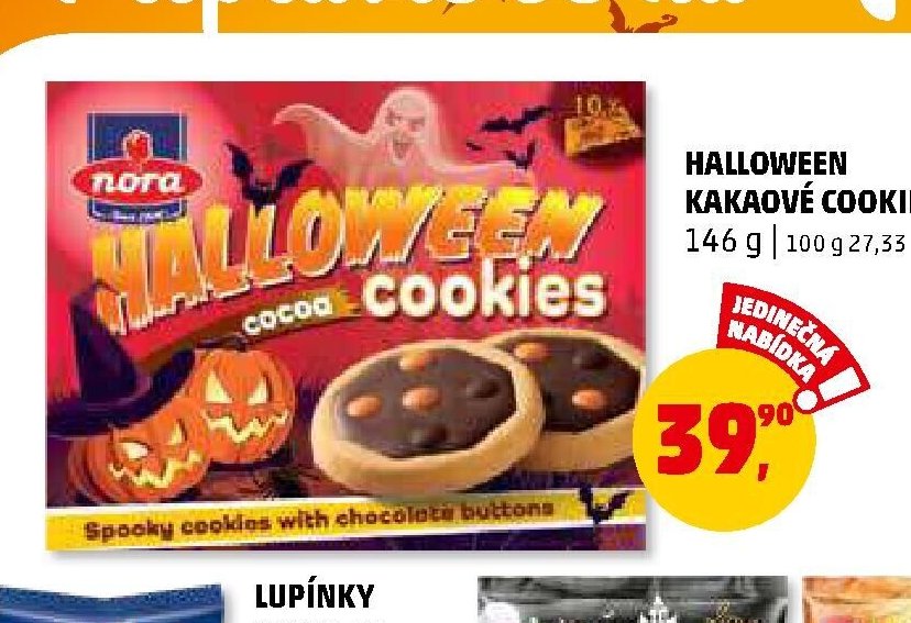 Halloween kakaové cookies