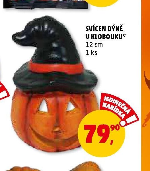 Svícen dýně v klobouku