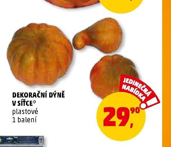 Dekorační dýně v síťce