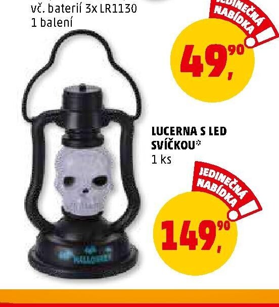 Lucerna s LED svíčkou