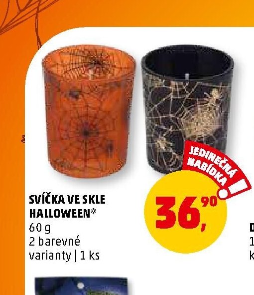 SVÍČKA VE SKLE HALLOWEEN