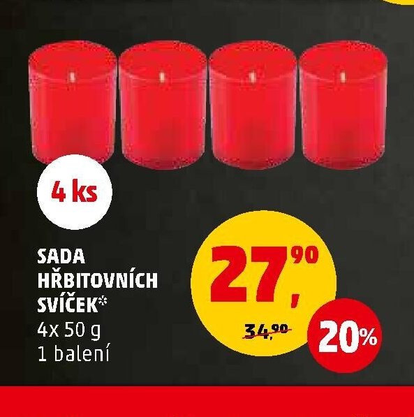 SADA HŘBITOVNÍCH SVÍČEK