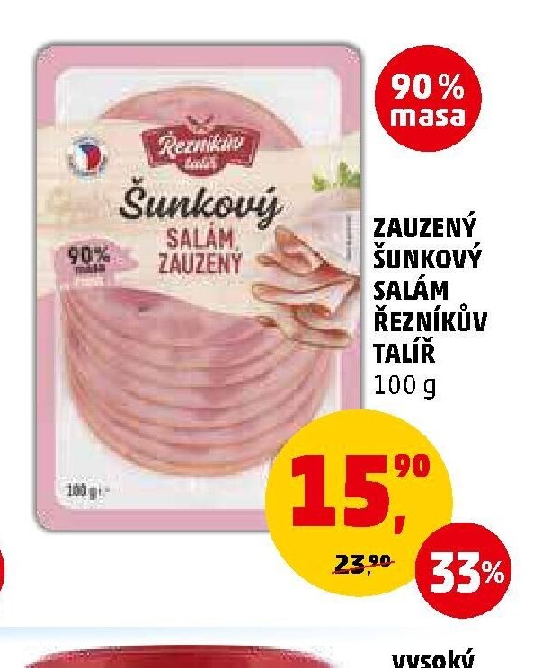 Zauzený šunkový salám Řezníkův talíř
