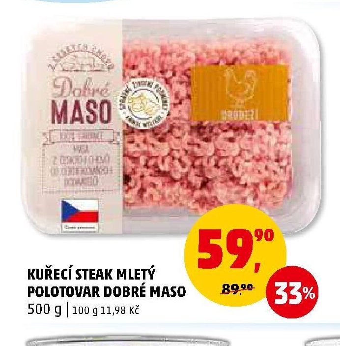 Kuřecí steak mletý polotovar Dobré maso