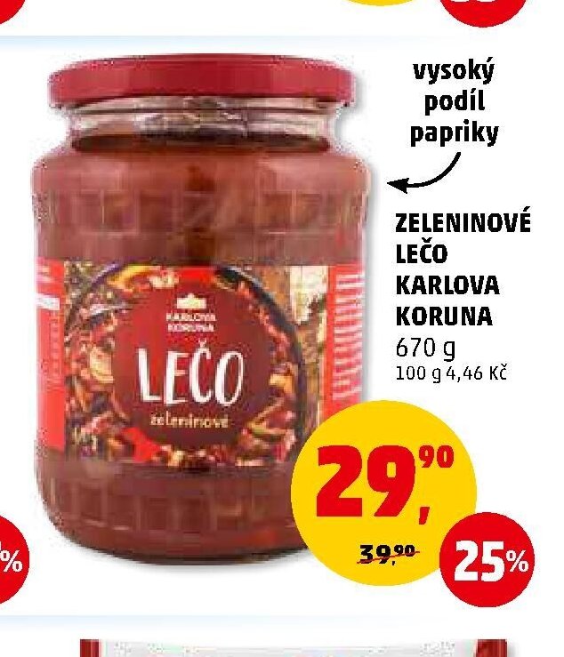 Zeleninové lečo Karlova koruna