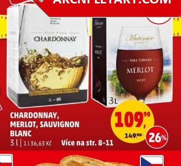 Chardonnay, Merlot, Sauvignon Blanc