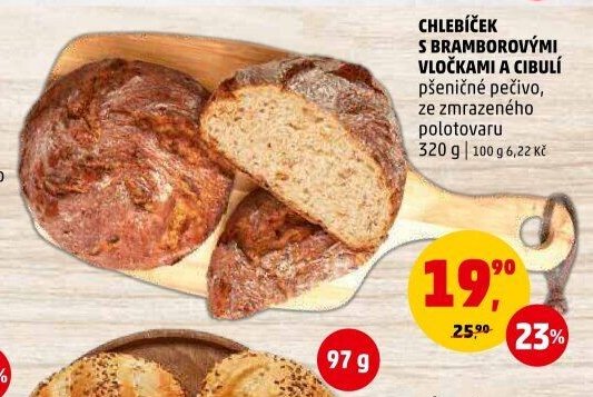 CHLEBÍČEK S BRAMBOROVÝMI VLOČKAMI A CIBULÍ