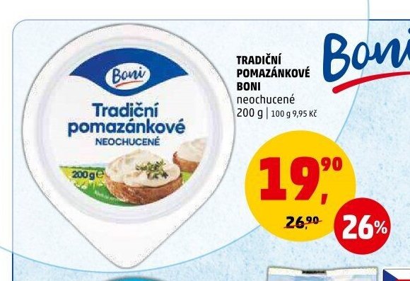 Tradiční pomazánkové Boni neochucené