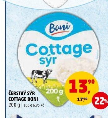 Čerstvý sýr Cottage Boni