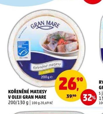 KOŘENĚNÉ MATJESY V OLEJI GRAN MARE