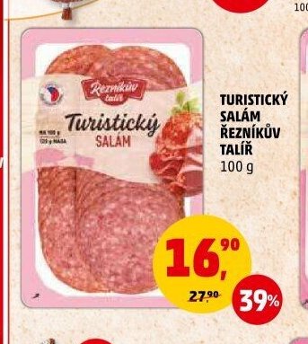 TURISTICKÝ SALÁM ŘEZNÍKŮV TALÍŘ 100 g