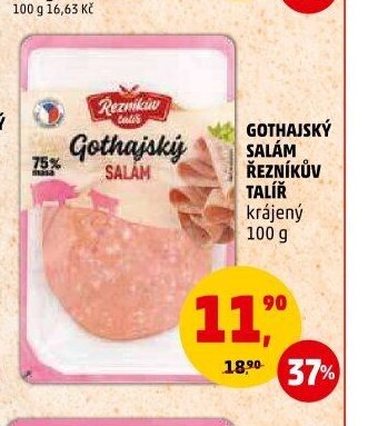 GOTHAJSKÝ SALÁM ŘEZNÍKŮV TALÍŘ krájený 100 g