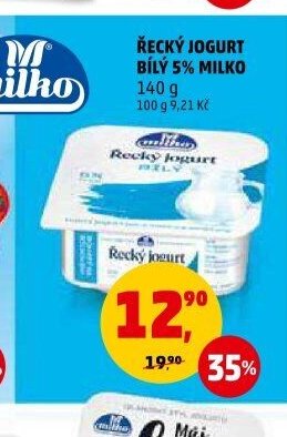 Řecký jogurt bílý 5% Milko