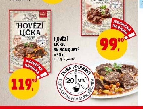 Hovězí líčka SV Banquet