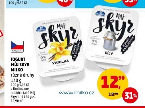 Jogurt Můj Skyr Milko