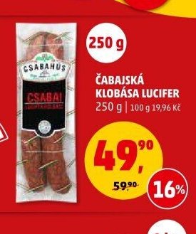 Čabajská klobása Lucifer