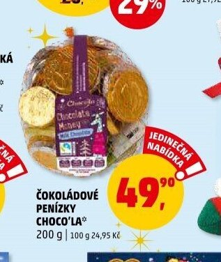 Čokoládové penízky Choco'la