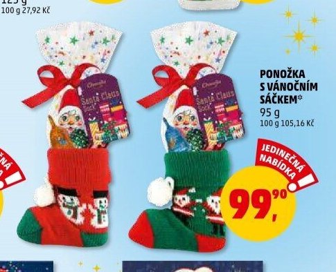 Ponožka s vánočním sáčkem