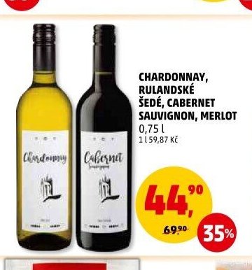 CHARDONNAY, RULANDSKÉ ŠEDÉ, CABERNET SAUVIGNON, MERLOT