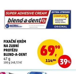 FIXAČNÍ KRÉM NA ZUBNÍ PROTÉZU BLEND-A-DENT