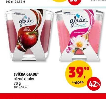 SVÍČKA GLADE různé druhy