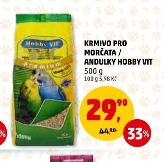 KRMIVO PRO MORČATA / ANDULKY HOBBY VIT