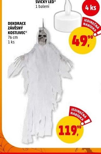 Dekorace závěsný kostlivec