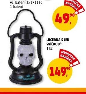 Lucerna s LED svíčkou