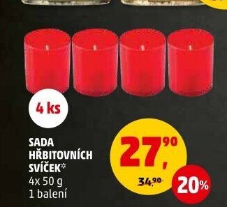 Sada hřbitovních svíček