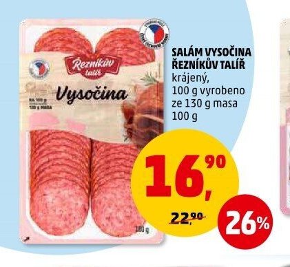Salám Vysočina Řezníkův talíř