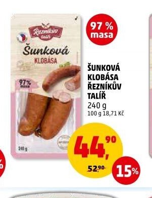 Šunková klobása Řezníkův talíř