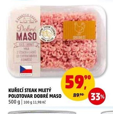Kuřecí steak mletý polotovar Dobré maso