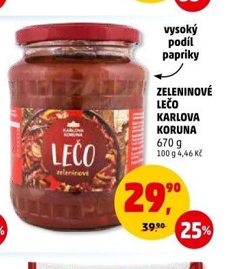 Zeleninové lečo Karlova Koruna