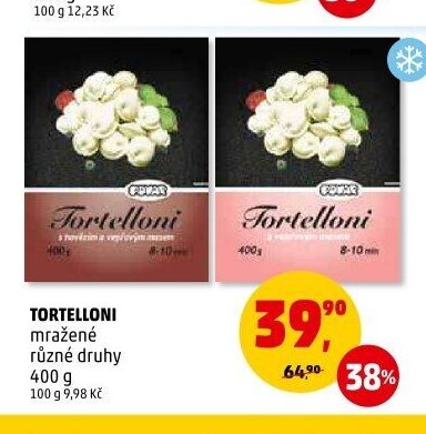 Tortelloni mražené různé druhy