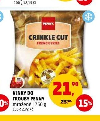Vlnky do trouby Penny mražené