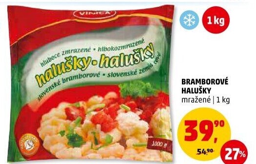 Halušky bramborové mražené Vinica