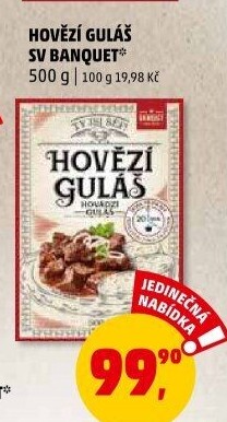 Hovězí guláš Sous vide Banquet
