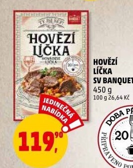 Hovězí líčka Sous vide Banquet