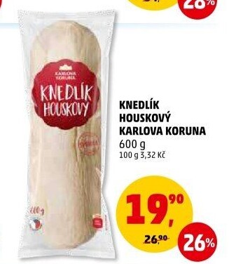 Knedlík houskový Karlova Koruna