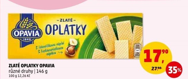 Oplatky Zlaté Opavia