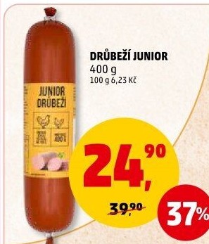 Salám drůbeží Junior Řezníkův talíř