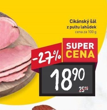 Cikánský šál z pultu lahůdek