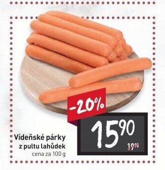 Vídeňské párky z pultu lahůdek