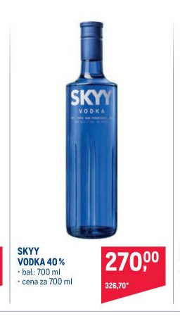 SKYY VODKA 40%