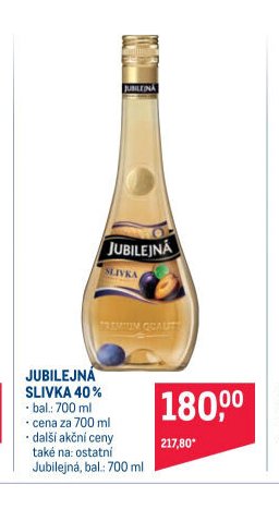 JUBILEJNÁ SLIVKA 40%